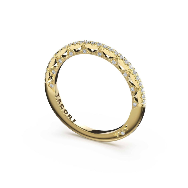 French Pavé Diamond Wedding Band