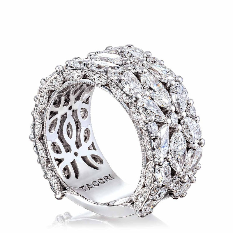 East West Marquise and Pear Mosaic Band