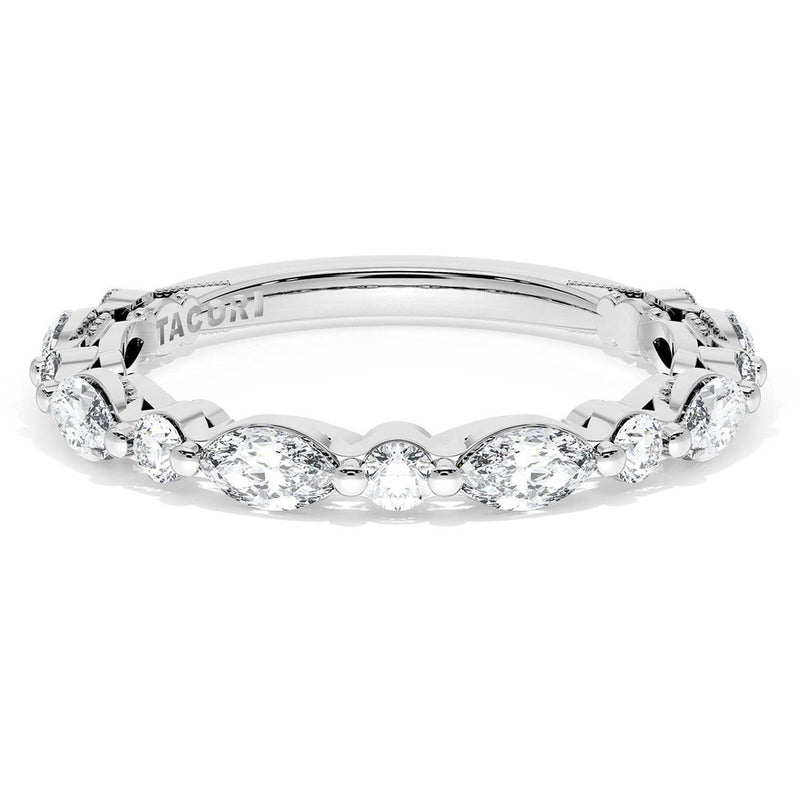 Marquise and Round Diamond Wedding Band, 2.80mm
