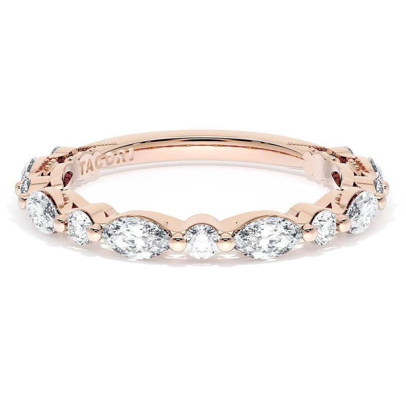 Marquise and Round Diamond Wedding Band, 2.80mm