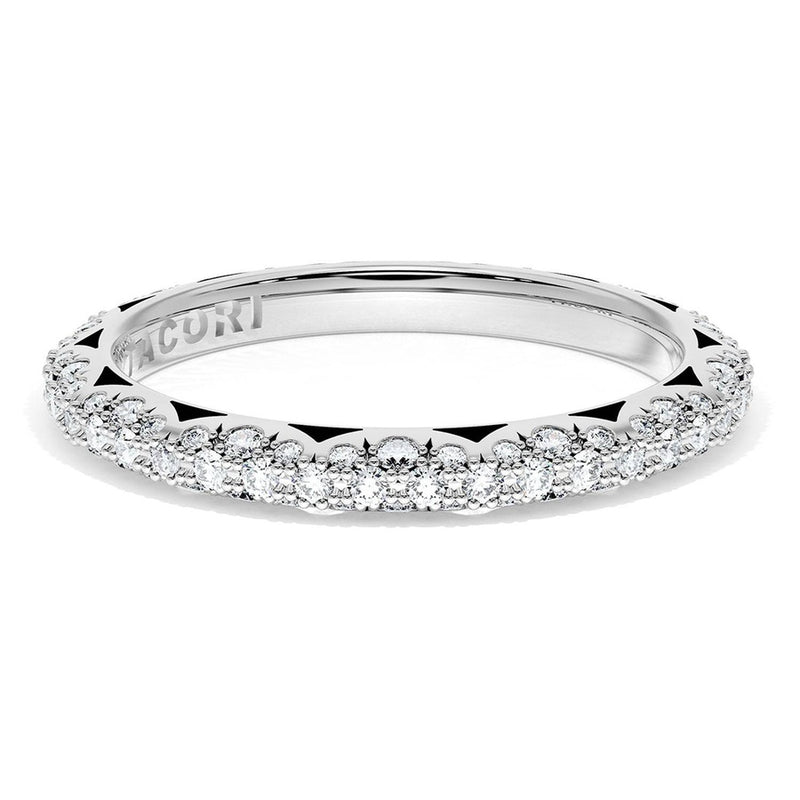 Pavé Diamond Wedding Band, 2.4mm