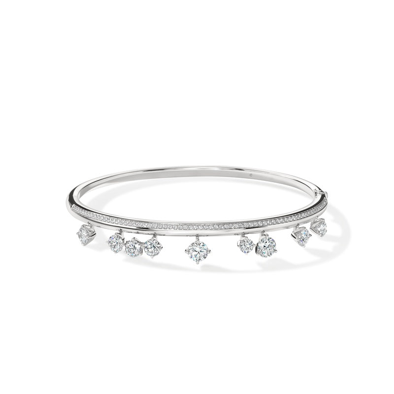 Hearts On Fire Barre Floating Diamond Pavé Bangle UU2792 : 2.50 : 5244 : 18KR : GH/VS