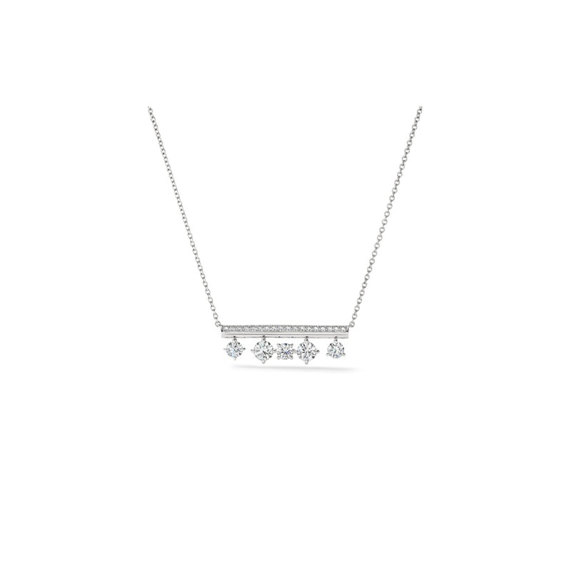 Hearts on Fire Barre Floating Diamond Pavé Pendant Necklace UU2839 : 1.25 : 18 : 18KR : GH/VS