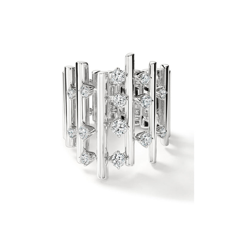 Hearts on Fire Barre Multi-Row Diamond Fashion Ring UU2902 : 0.70 : 4.00 : 18KW : GH/VS