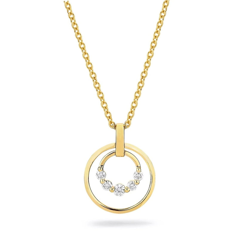 5=.21CTW 14KY RING-PENDANT NECKLACE