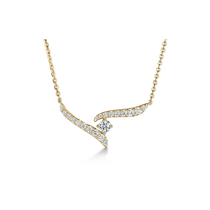 Hearts On Fire Vela Crossover Pendant UU2646 : 0.30 : 18 : 18KY : GH/VS