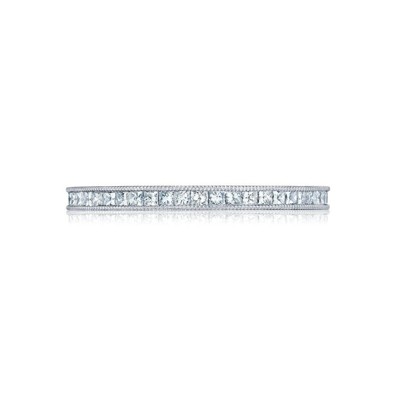 Channel Set Princess Wedding Band