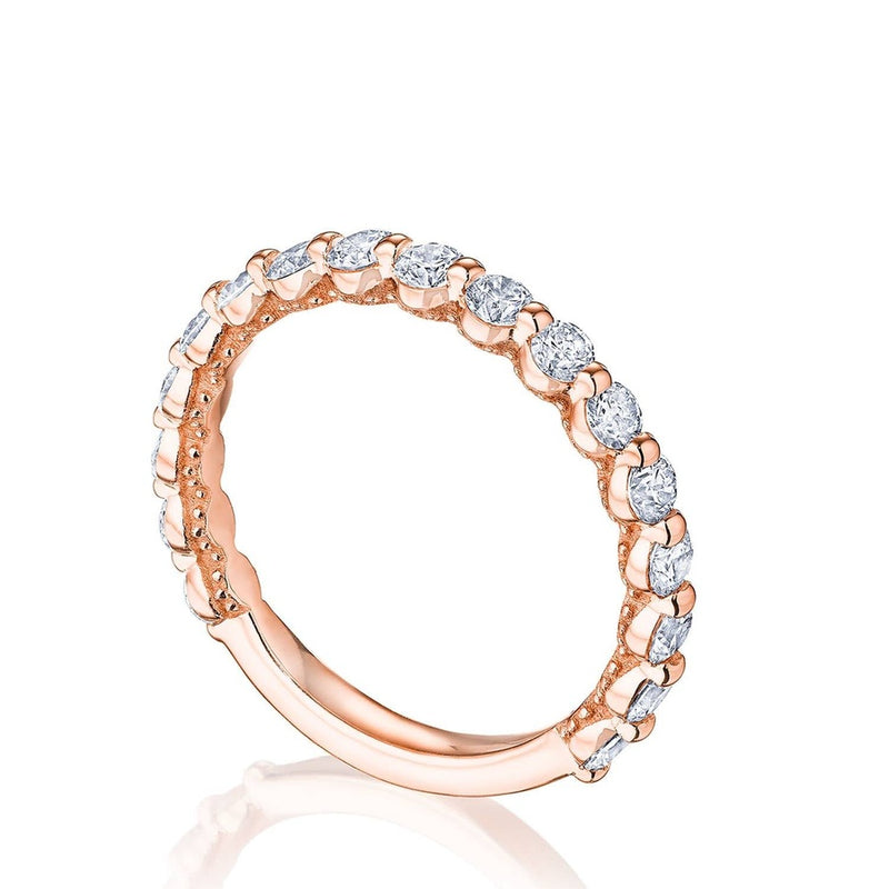 Round Diamond Wedding Band, 2.50mm in 14kt Rose Gold