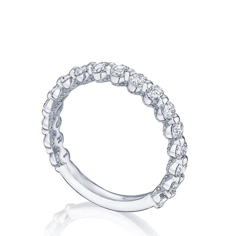 Round Diamond Wedding Band, 2.50mm in 14kt White Gold