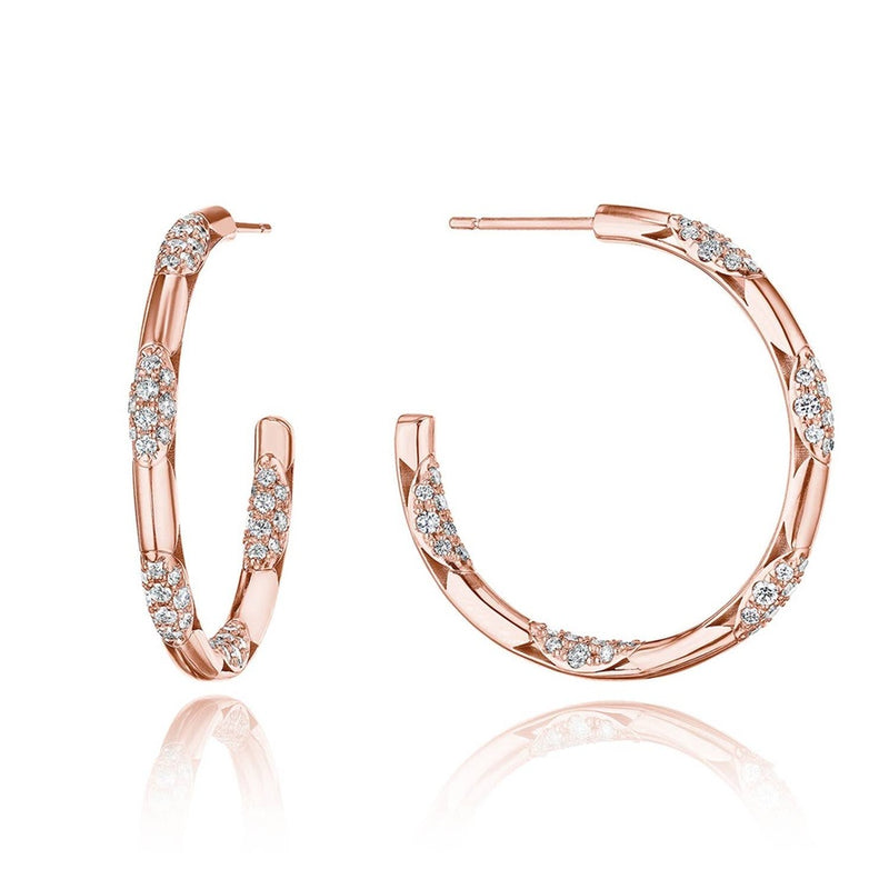 Hoop Earrings, Pulse 34mm in 14kt Rose Gold