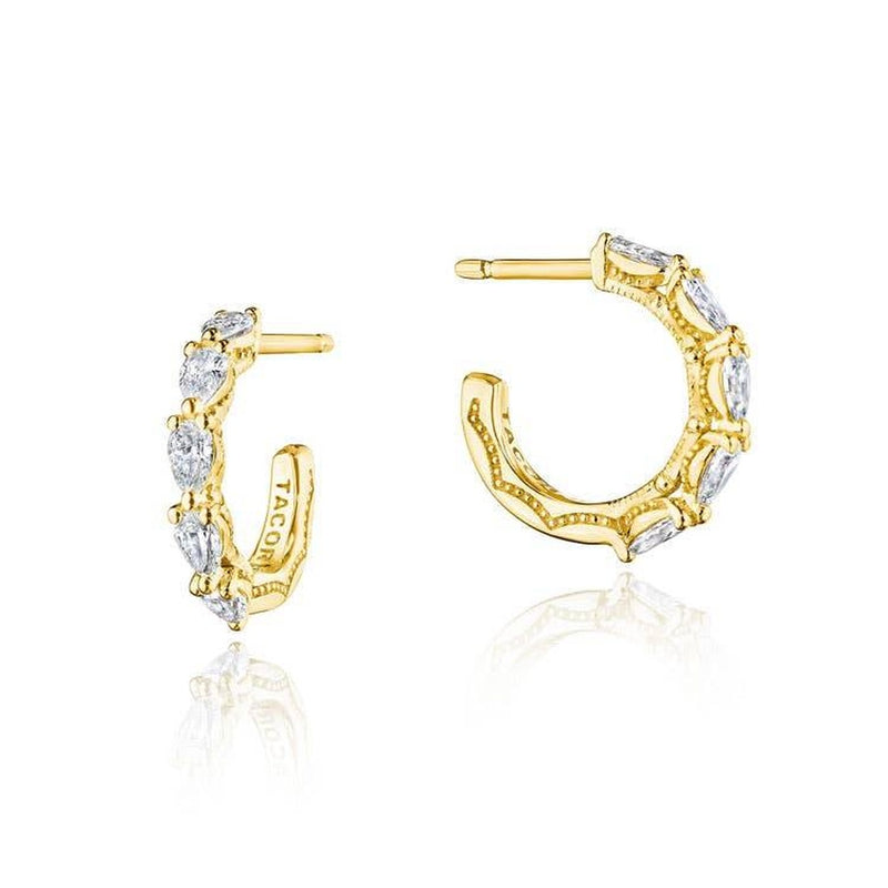 Small Hoop Earrings in 18k Yellow Gold - 12.90mm in 14kt Yellow Gold
