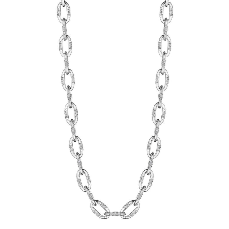 Small Link Necklace in 14kt White Gold