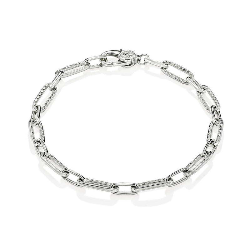 Link Bracelet in 14kt White Gold