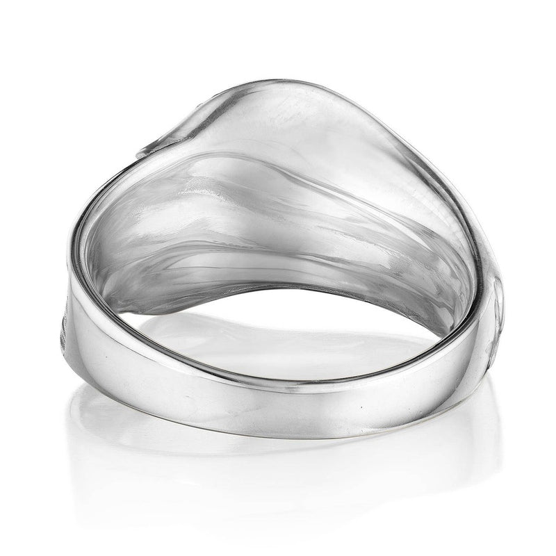 Double Petal Diamond Pavé Ring in 14kt White Gold