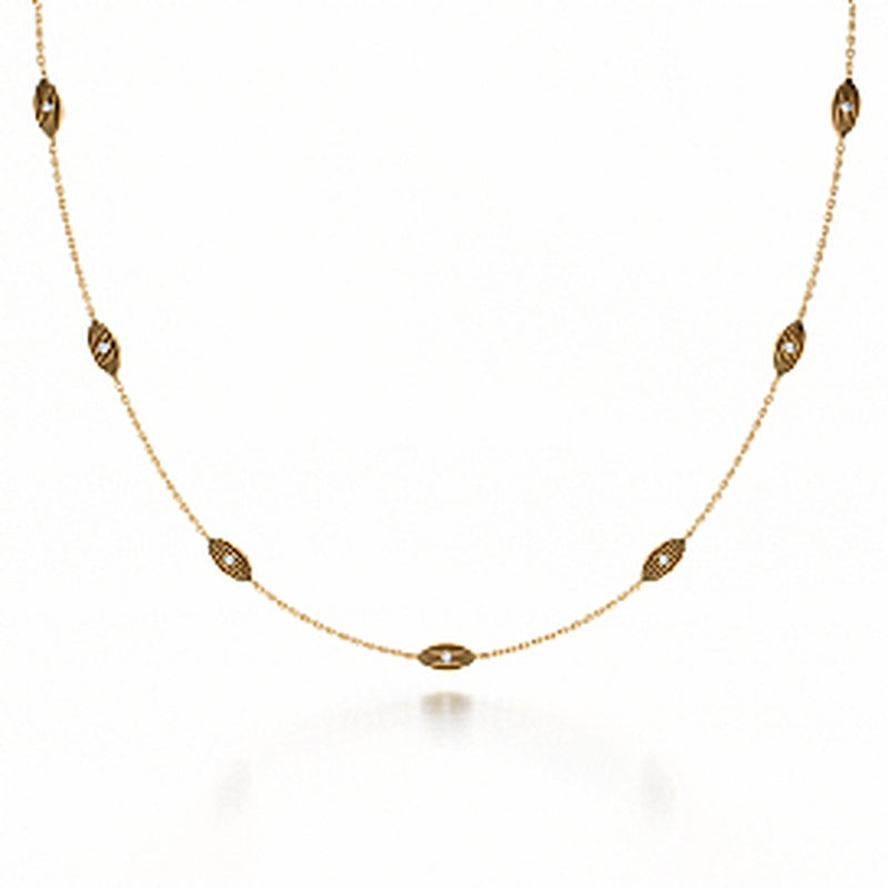 14=.17TW SI2-GH 14KY NECKLACE