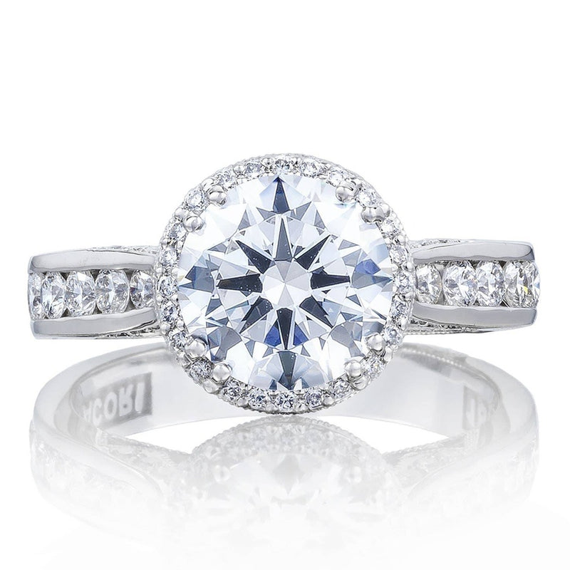 Round with Cushion Bloom Engagement Ring