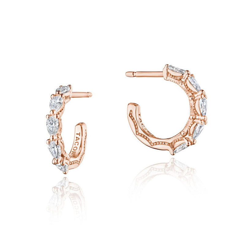 Small Hoop Earrings in 18k Rose Gold - 12.90mm in 18kt Rose Gold