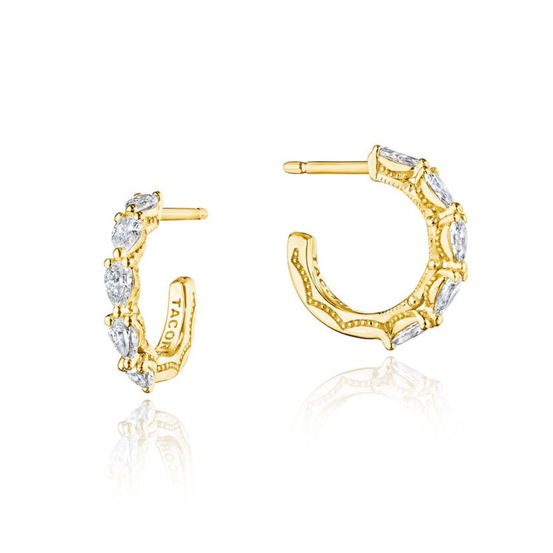 Small Hoop Earrings in 18k Yellow Gold - 12.90mm in 18kt Yellow Gold