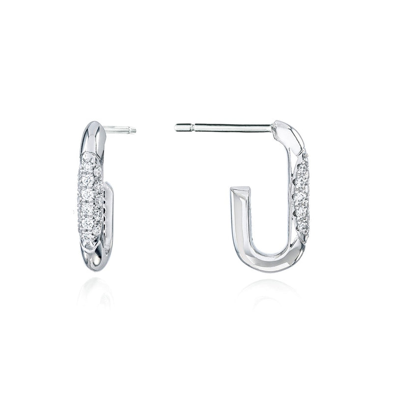 Single Link Earrings in 14kt Yellow Gold