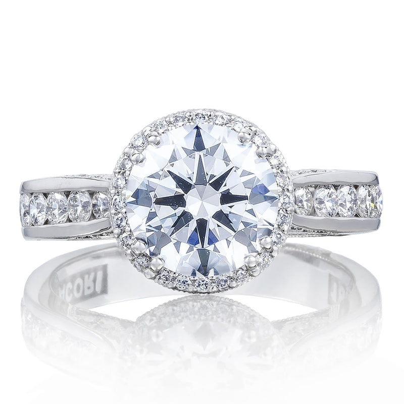 Round with Cushion Bloom Engagement Ring