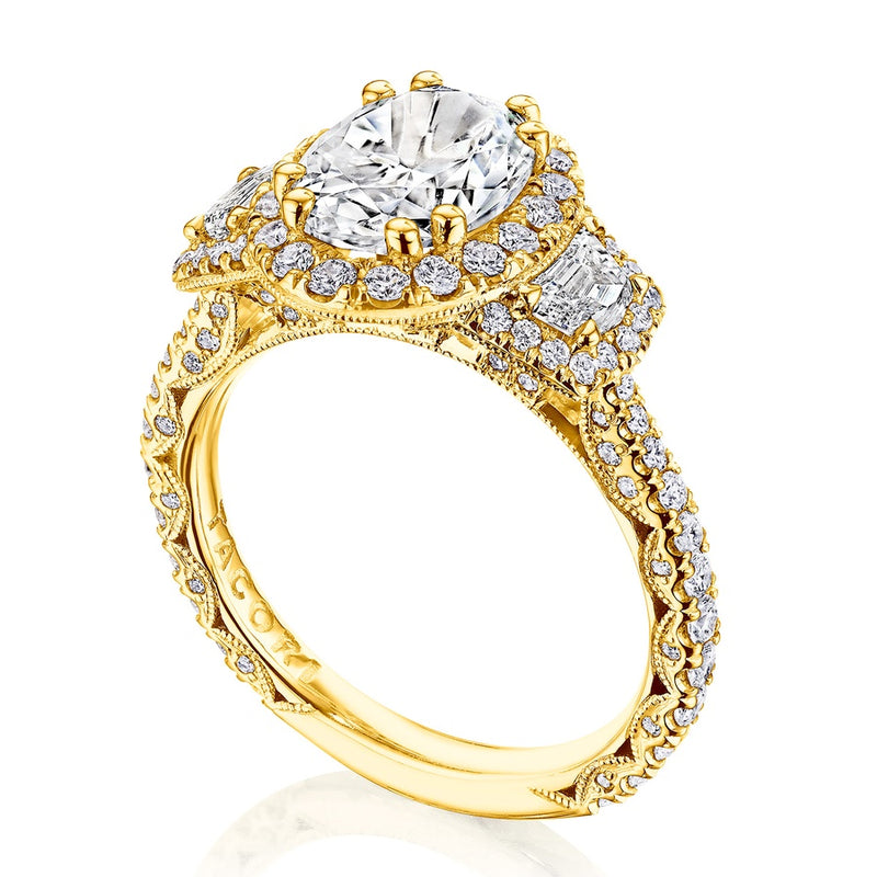 Oval 3-Stone Engagement Ring