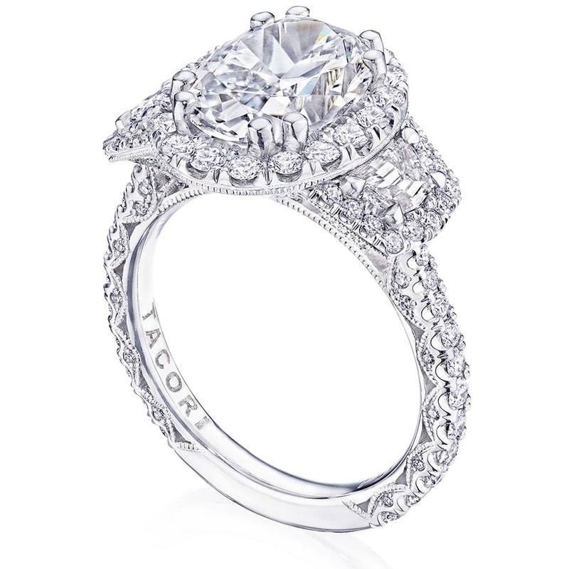Oval 3-Stone Engagement Ring