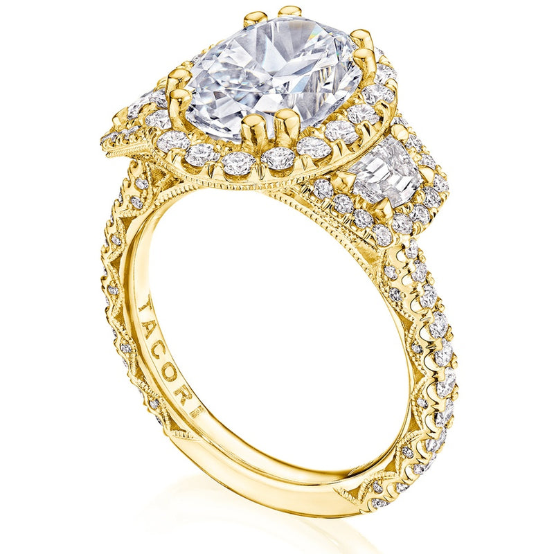 Oval 3-Stone Engagement Ring