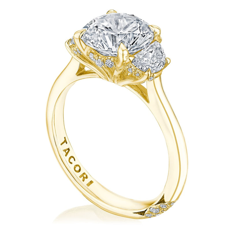 Round 3-Stone Engagement Ring