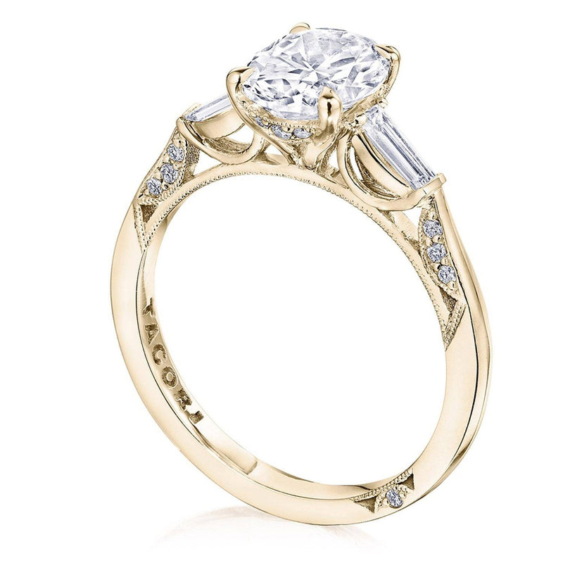 Oval 3-Stone Engagement Ring