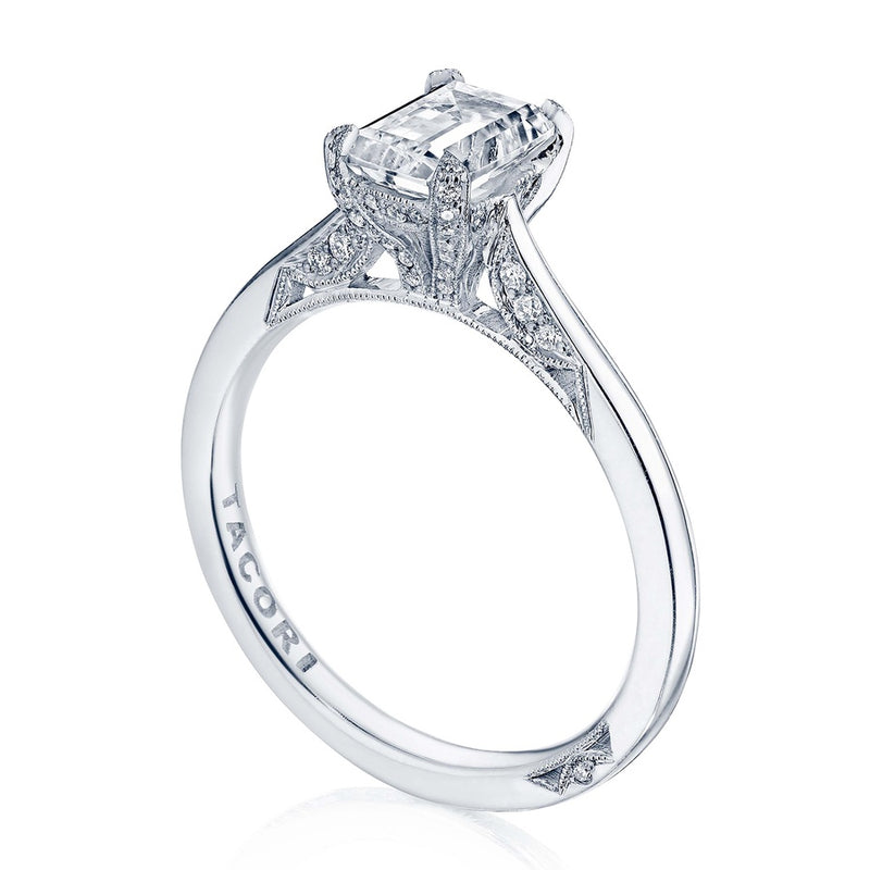 Emerald Solitaire Engagement Ring
