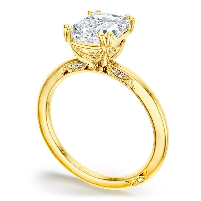 Emerald Solitaire Engagement Ring