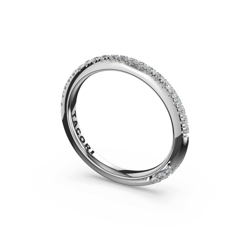 Single Row Pavé Wedding Band