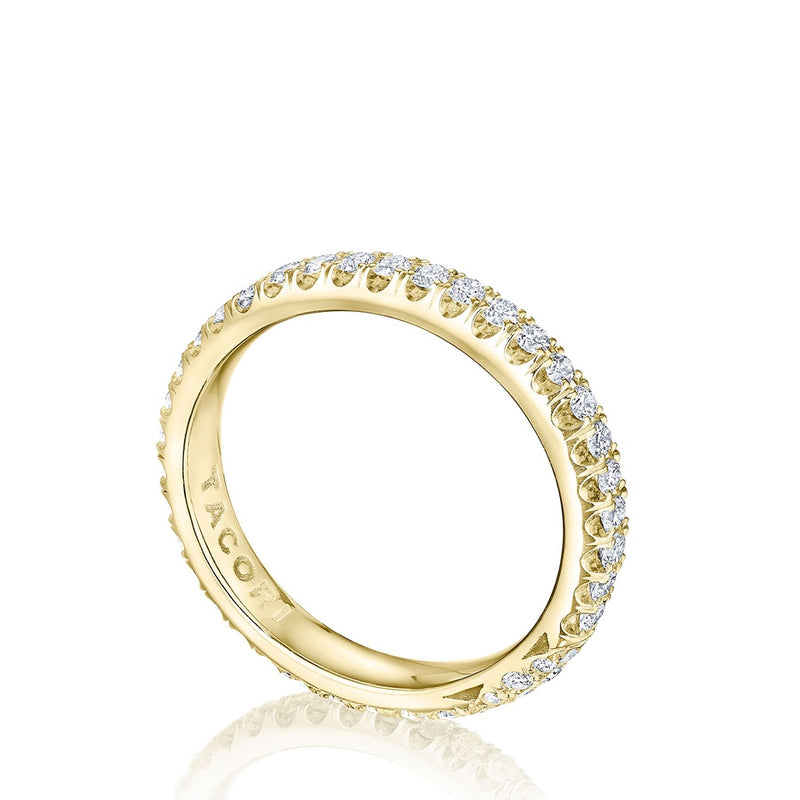 Single Row Pavé Wedding Band