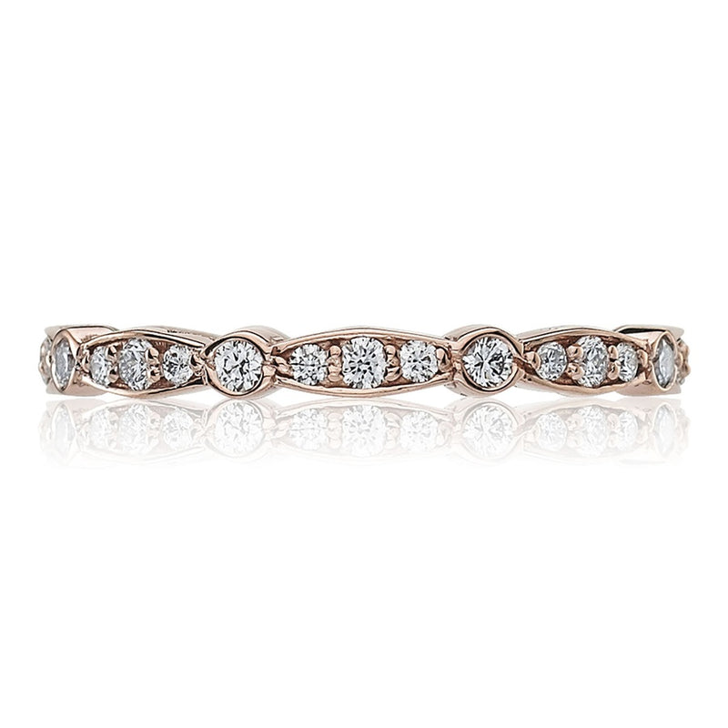Marquise and Round Design Wedding Band
