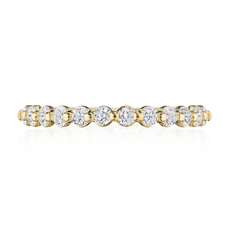 Round Diamond Wedding Band, 2mm