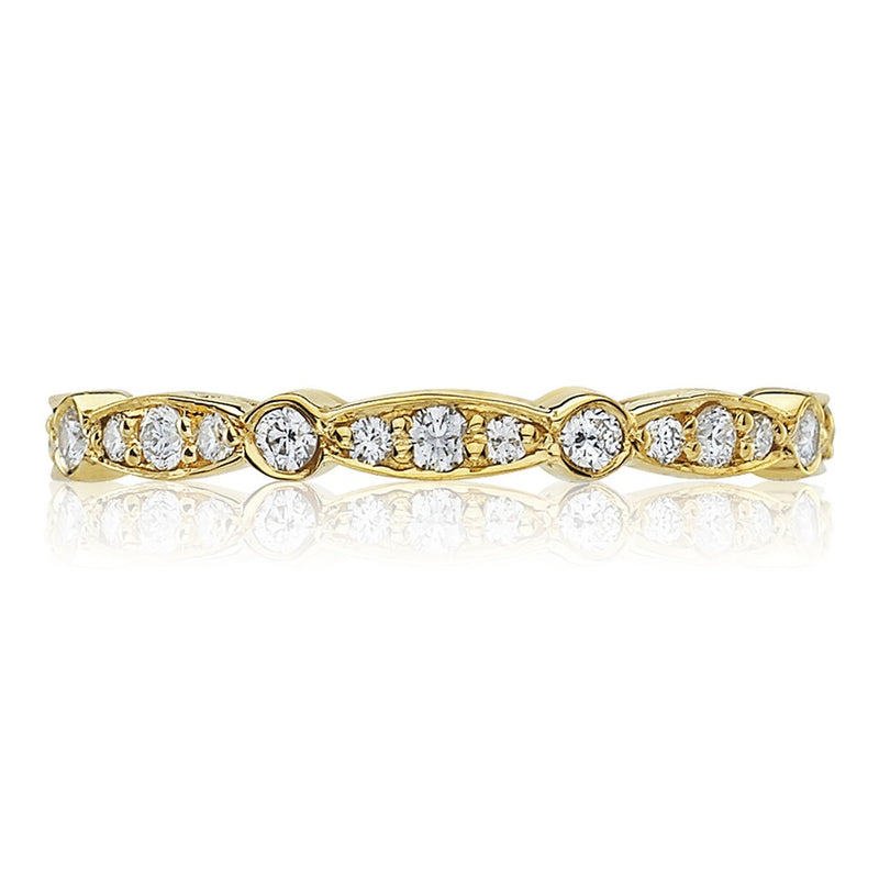 Marquise and Round Design Wedding Band