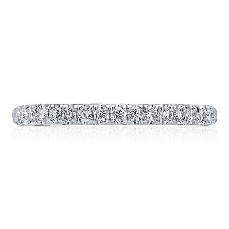 French Pavé Diamond Wedding Band - 2mm