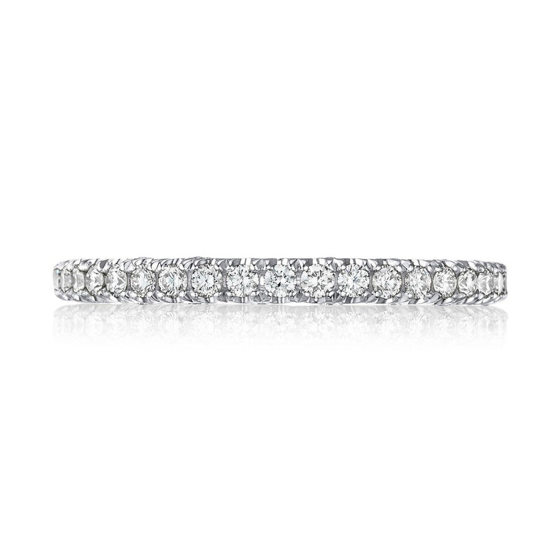 French Pavé Diamond Wedding Band - 2mm
