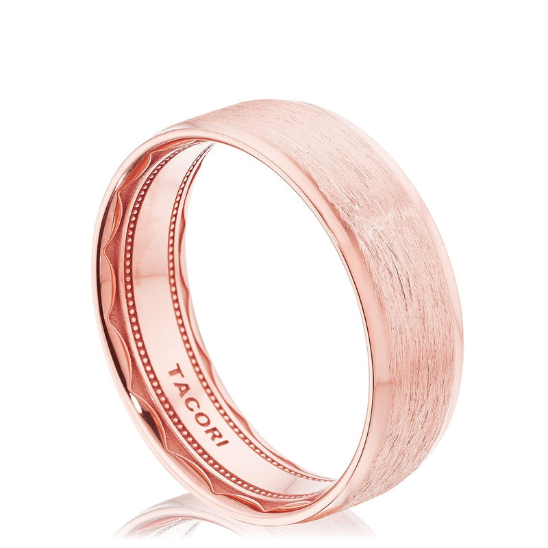 Classic Bevel Edge in Brushed Finish Wedding Band