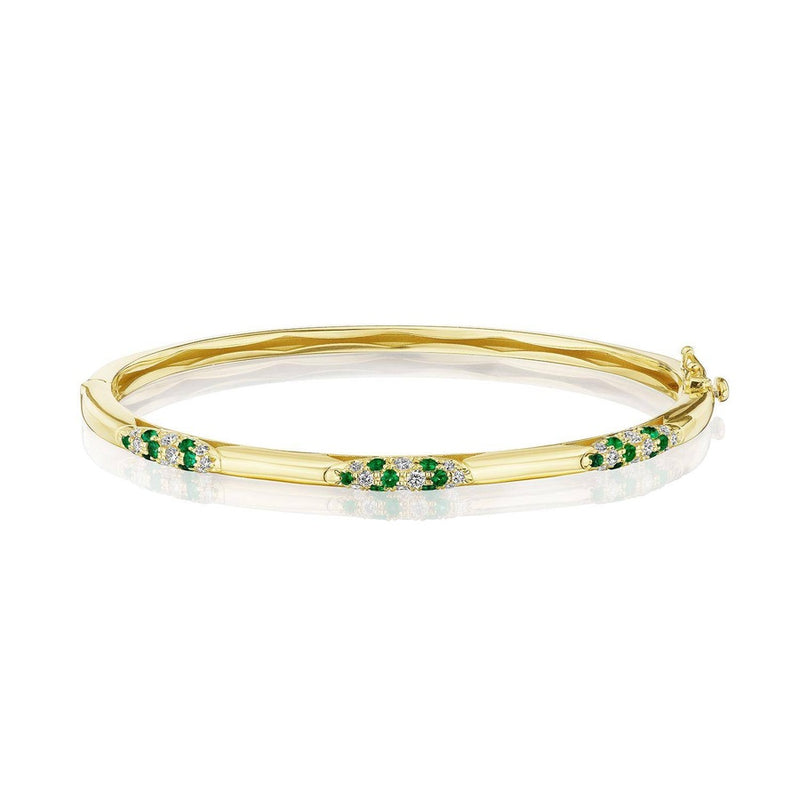 Bangle, Pulse Diamond & Emerald, 3.25mm