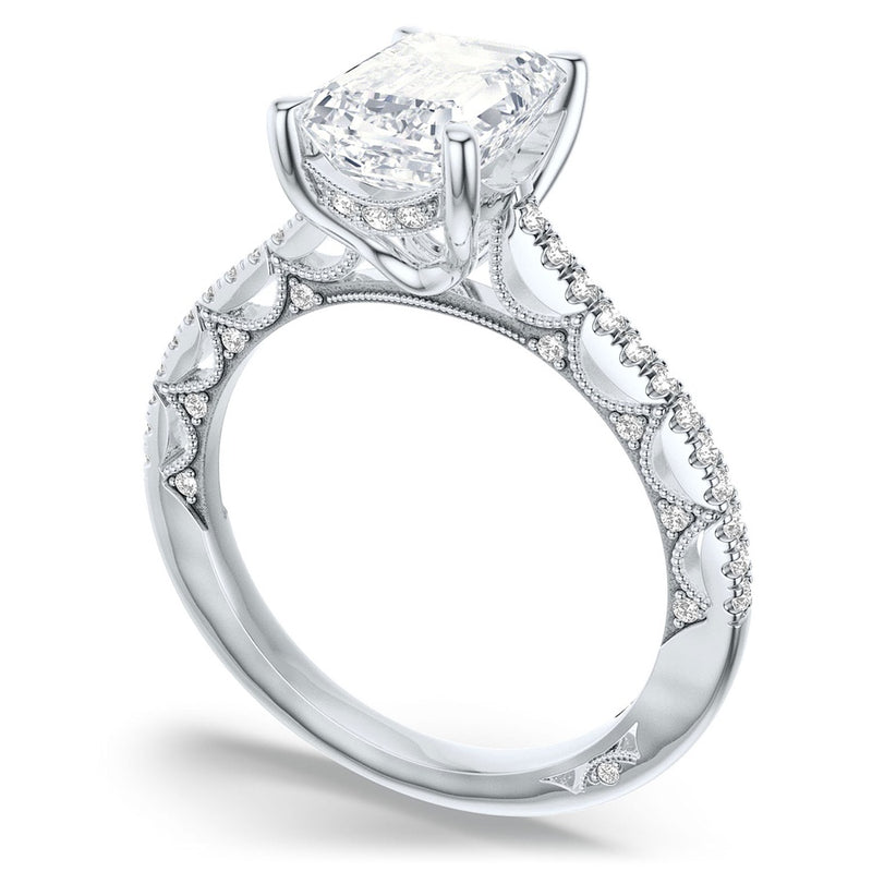 Emerald Solitaire Engagement Ring