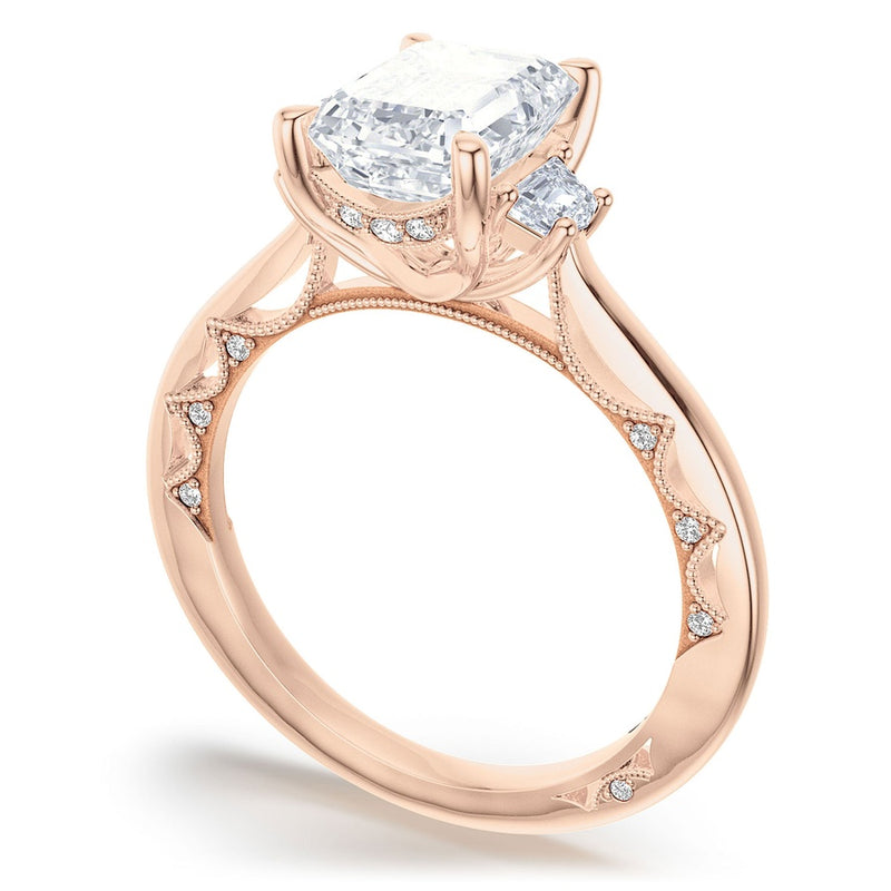 Emerald 3-Stone Engagement Ring