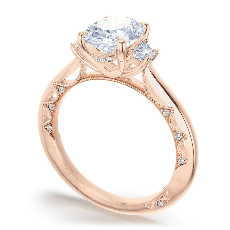 Oval 3-Stone Engagement Ring