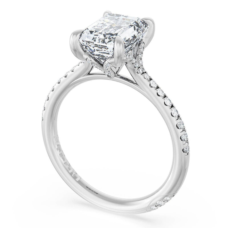 Emerald Solitaire Engagement Ring