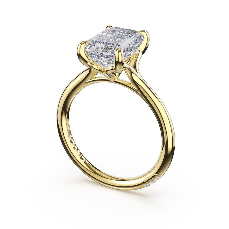 Emerald Solitaire Engagement Ring