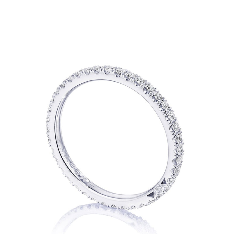French Pavé Diamond Wedding Band - 1.5mm