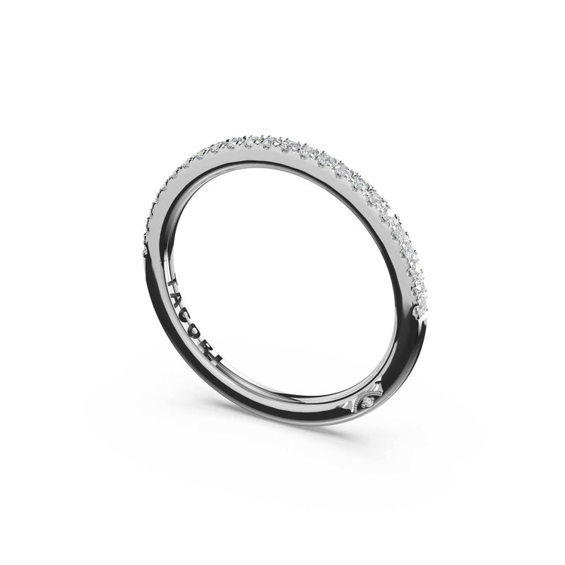 French Pavé Diamond Wedding Band - 1.5mm