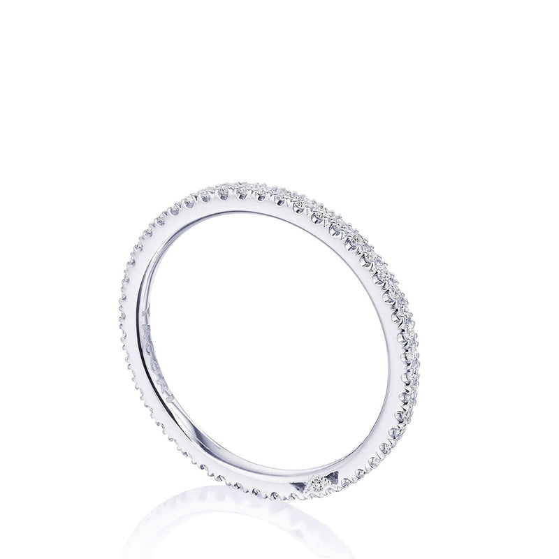 French Pavé Diamond Wedding Band - 1.5mm