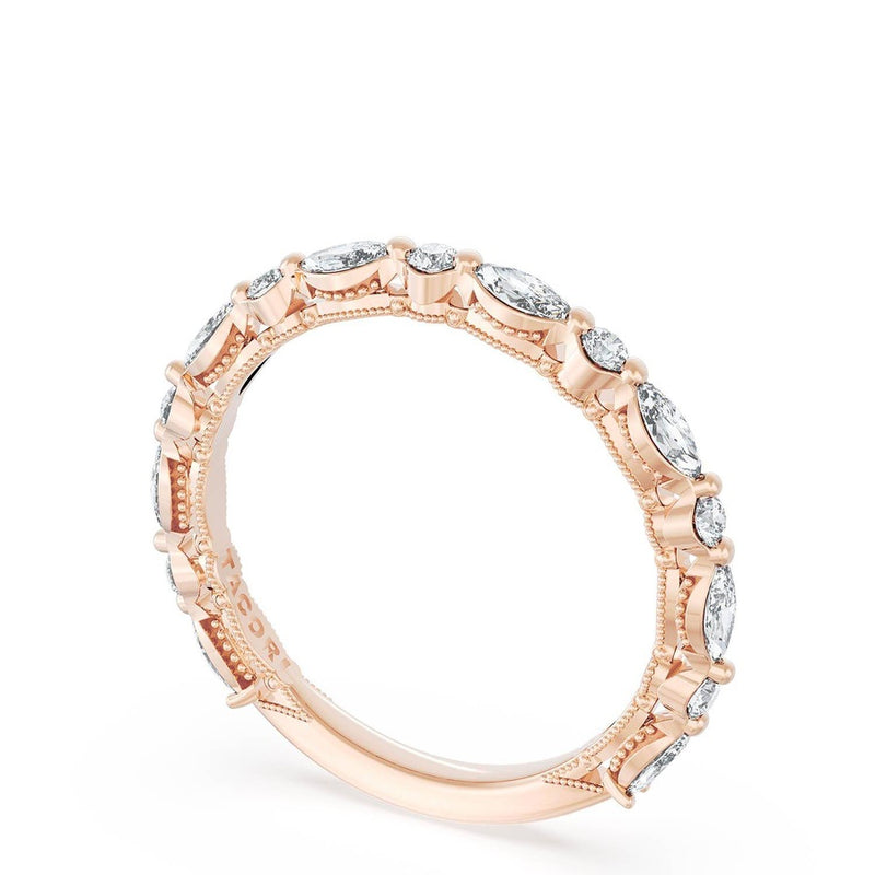 Marquise and Round Diamond Wedding Band, 2.20mm
