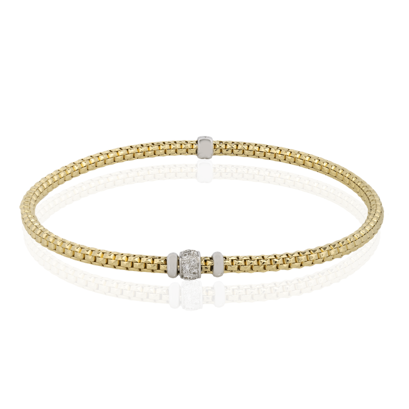 18K2T 20=.10CT BRACELET, 3MM